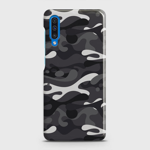 Samsung Galaxy A50 Cover - Camo Series - White & Grey Design - Matte Finish - Snap On Hard Case with LifeTime Colors Guarantee