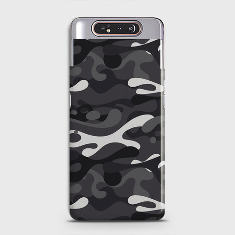 Samsung Galaxy A80 Cover - Camo Series - White & Grey Design - Matte Finish - Snap On Hard Case with LifeTime Colors Guarantee