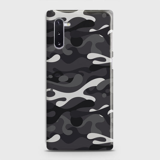 Samsung Galaxy Note 10 Cover - Camo Series - White & Grey Design - Matte Finish - Snap On Hard Case with LifeTime Colors Guarantee