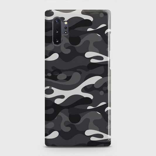 Samsung Galaxy Note 10 Plus Cover - Camo Series - White & Grey Design - Matte Finish - Snap On Hard Case with LifeTime Colors Guarantee