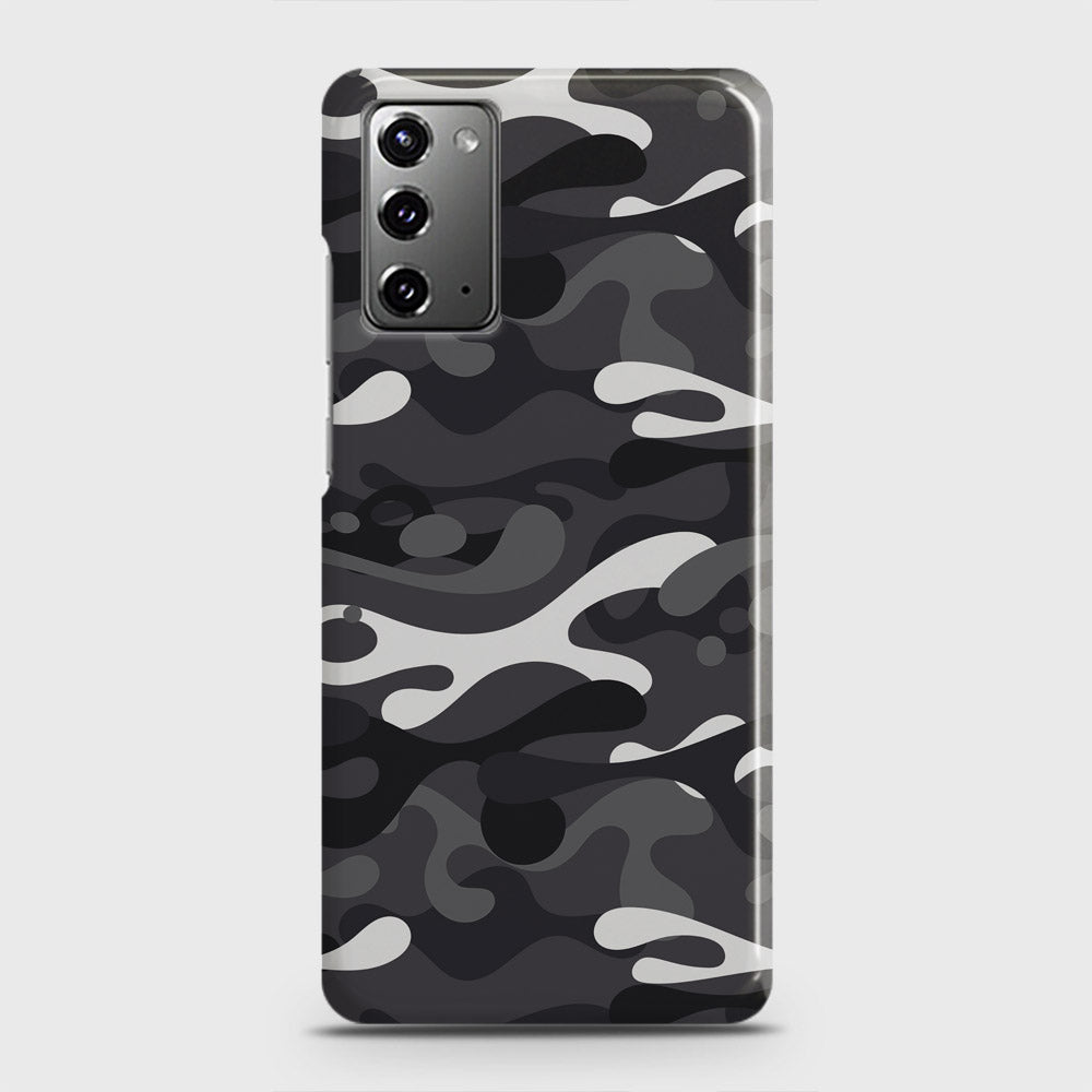 Samsung Galaxy Note 20 Cover - Camo Series - White & Grey Design - Matte Finish - Snap On Hard Case with LifeTime Colors Guarantee