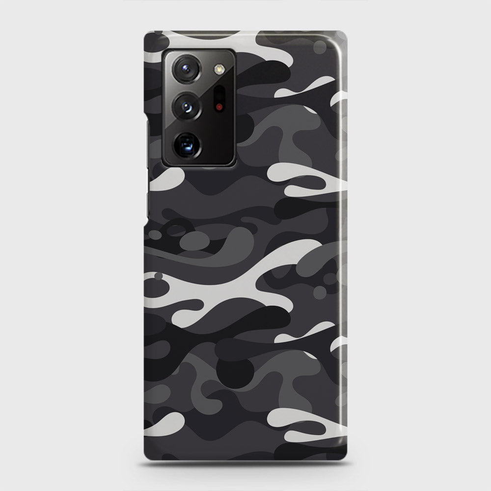 Samsung Galaxy Note 20 Ultra Cover - Camo Series - White & Grey Design - Matte Finish - Snap On Hard Case with LifeTime Colors Guarantee