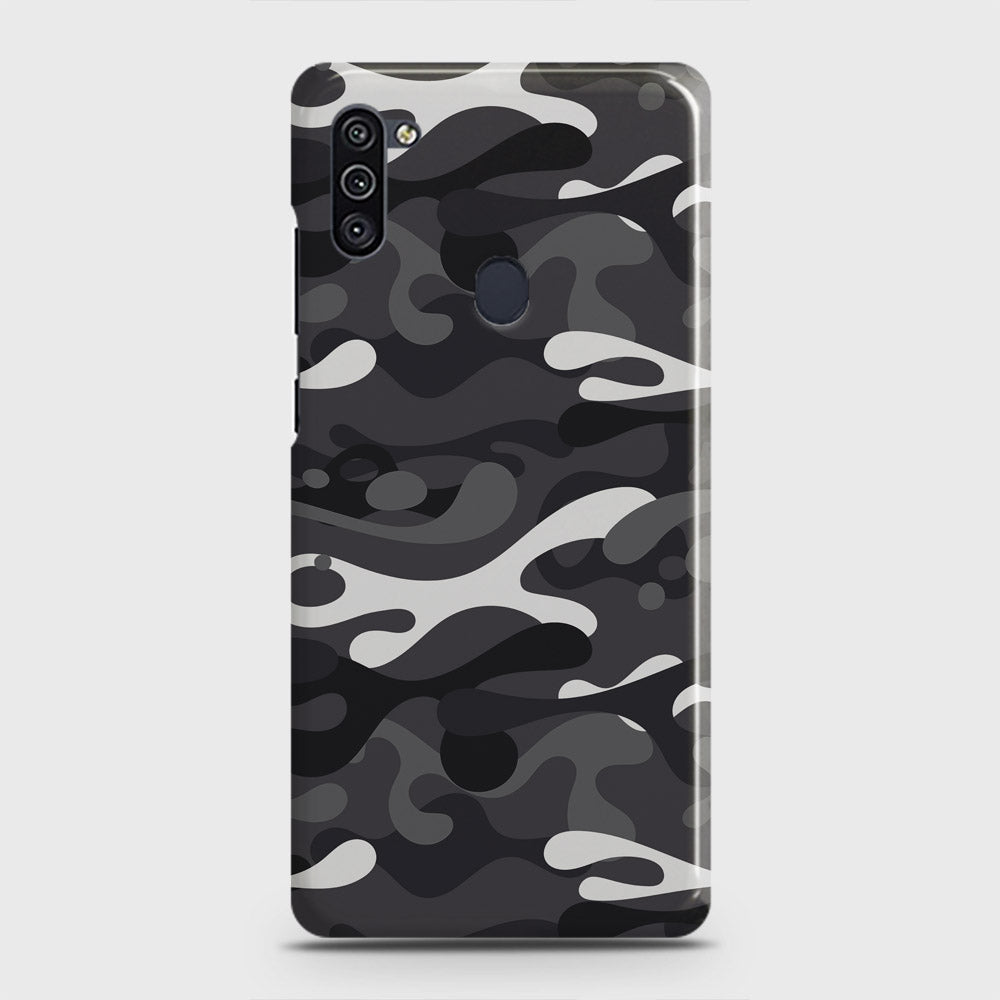 Samsung Galaxy A11 Cover - Camo Series - White & Grey Design - Matte Finish - Snap On Hard Case with LifeTime Colors Guarantee