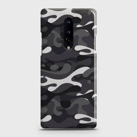 OnePlus 8 Cover - Camo Series - White & Grey Design - Matte Finish - Snap On Hard Case with LifeTime Colors Guarantee