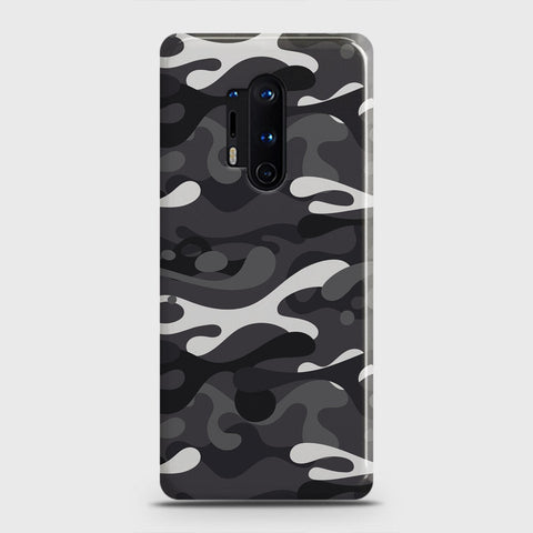 OnePlus 8 Pro Cover - Camo Series - White & Grey Design - Matte Finish - Snap On Hard Case with LifeTime Colors Guarantee