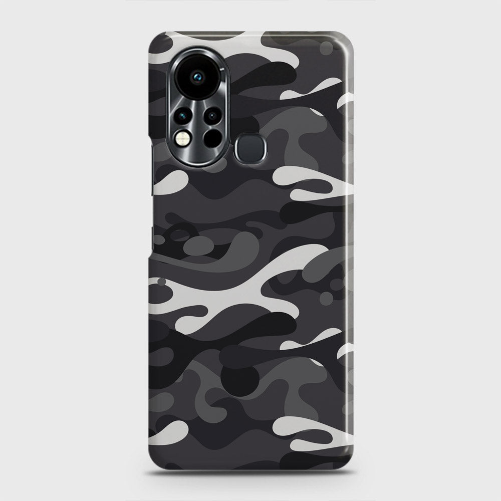 Infinix Hot 11s Cover - Camo Series - White & Grey Design - Matte Finish - Snap On Hard Case with LifeTime Colors Guarantee
