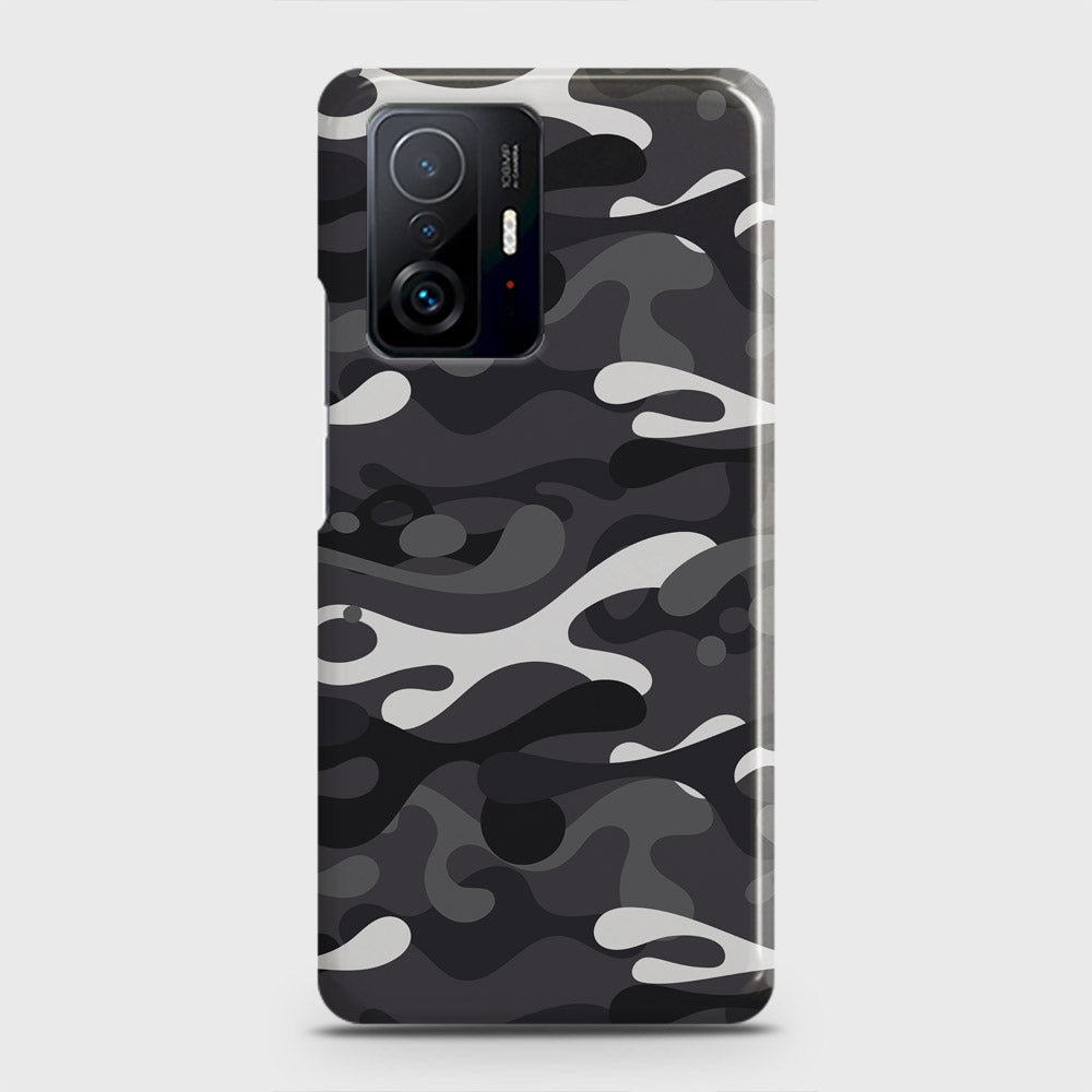 Xiaomi 11T Cover - Camo Series - White & Grey Design - Matte Finish - Snap On Hard Case with LifeTime Colors Guarantee