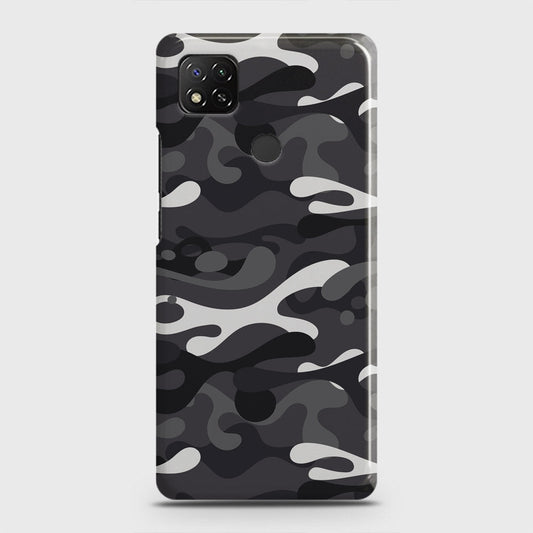 Xiaomi Redmi 10A Cover - Camo Series - White & Grey Design - Matte Finish - Snap On Hard Case with LifeTime Colors Guarantee