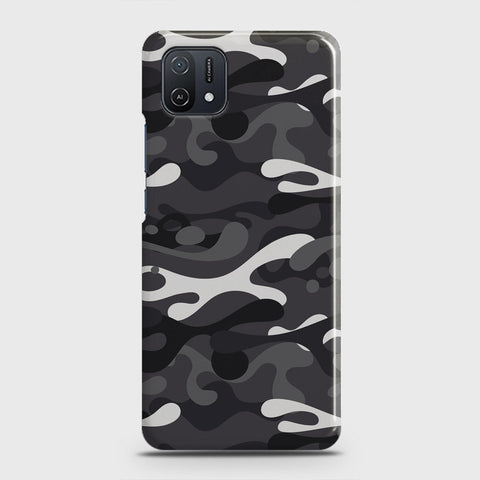 Oppo A16K Cover - Camo Series - White & Grey Design - Matte Finish - Snap On Hard Case with LifeTime Colors Guarantee