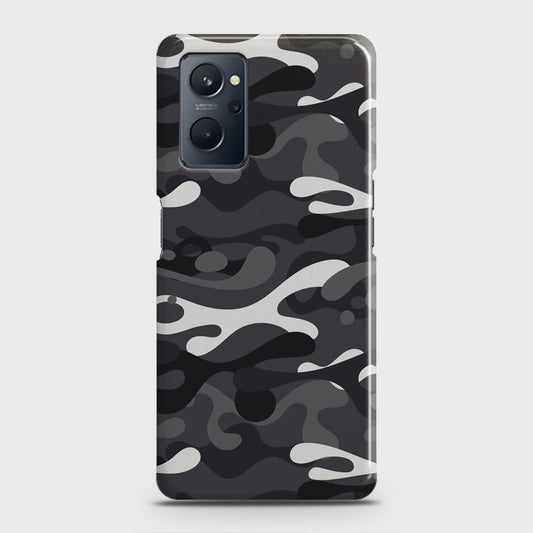 Realme 9i Cover - Camo Series - White & Grey Design - Matte Finish - Snap On Hard Case with LifeTime Colors Guarantee