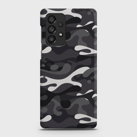 Samsung Galaxy A33 5G Cover - Camo Series - White & Grey Design - Matte Finish - Snap On Hard Case with LifeTime Colors Guarantee