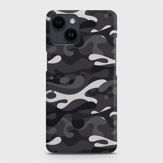 iPhone 14 Cover - Camo Series - White & Grey Design - Matte Finish - Snap On Hard Case with LifeTime Colors Guarantee