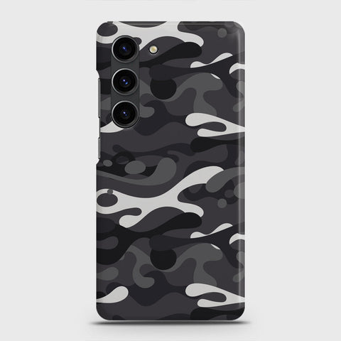 Samsung Galaxy S23 Cover - Camo Series - White & Grey Design - Matte Finish - Snap On Hard Case with LifeTime Colors Guarantee