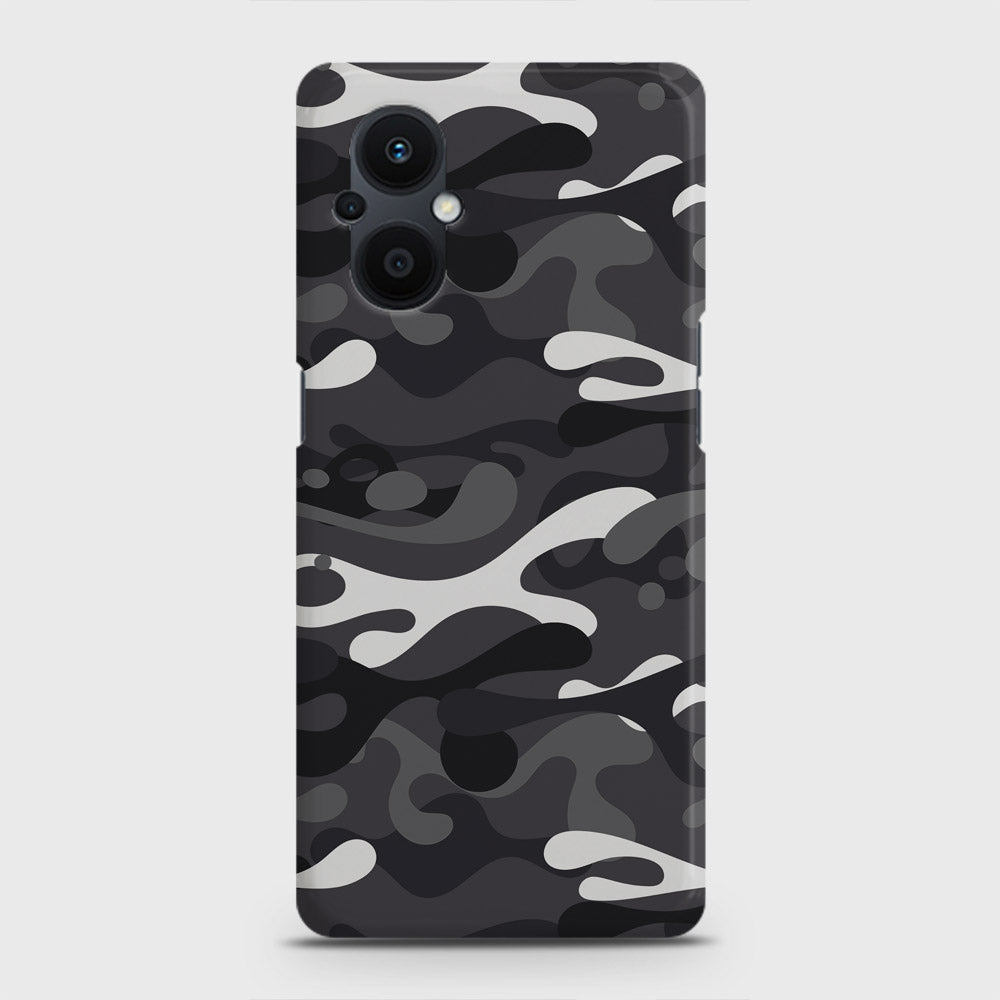 Oppo F21 Pro 5G Cover - Camo Series - White & Grey Design - Matte Finish - Snap On Hard Case with LifeTime Colors Guarantee