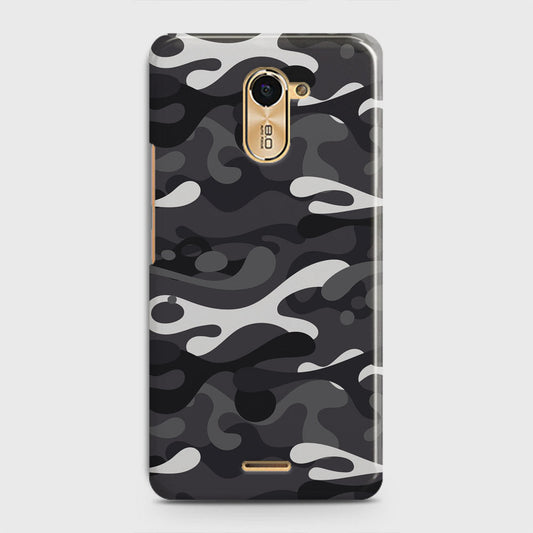 Infinix Hot 4 / Hot 4 Pro  Cover - Camo Series - White & Grey Design - Matte Finish - Snap On Hard Case with LifeTime Colors Guarantee