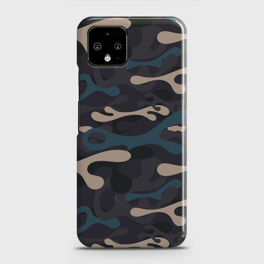 Google Pixel 4 Cover - Camo Series - Blue & Grey - Matte Finish - Snap On Hard Case with LifeTime Colors Guarantee