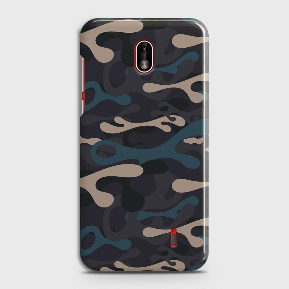 Nokia 1 Plus Cover - Camo Series - Blue & Grey Design - Matte Finish - Snap On Hard Case with LifeTime Colors Guarantee