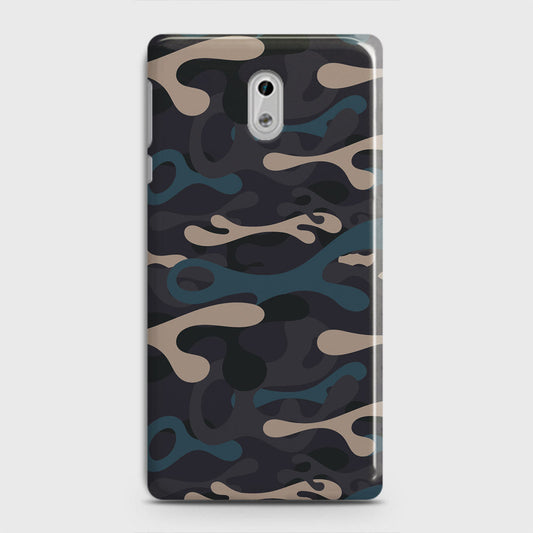 Nokia 3 Cover - Camo Series - Blue & Grey Design - Matte Finish - Snap On Hard Case with LifeTime Colors Guarantee