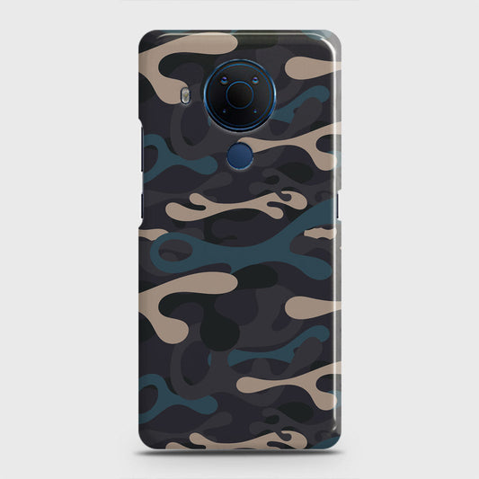 Nokia 5.4 Cover - Camo Series - Blue & Grey Design - Matte Finish - Snap On Hard Case with LifeTime Colors Guarantee