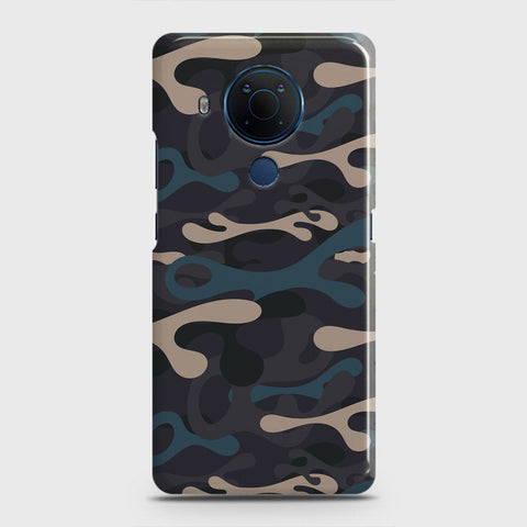 Nokia 5.4 Cover - Camo Series - Blue & Grey Design - Matte Finish - Snap On Hard Case with LifeTime Colors Guarantee