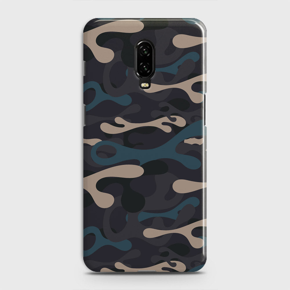 OnePlus 7  Cover - Camo Series - Blue & Grey Design - Matte Finish - Snap On Hard Case with LifeTime Colors Guarantee