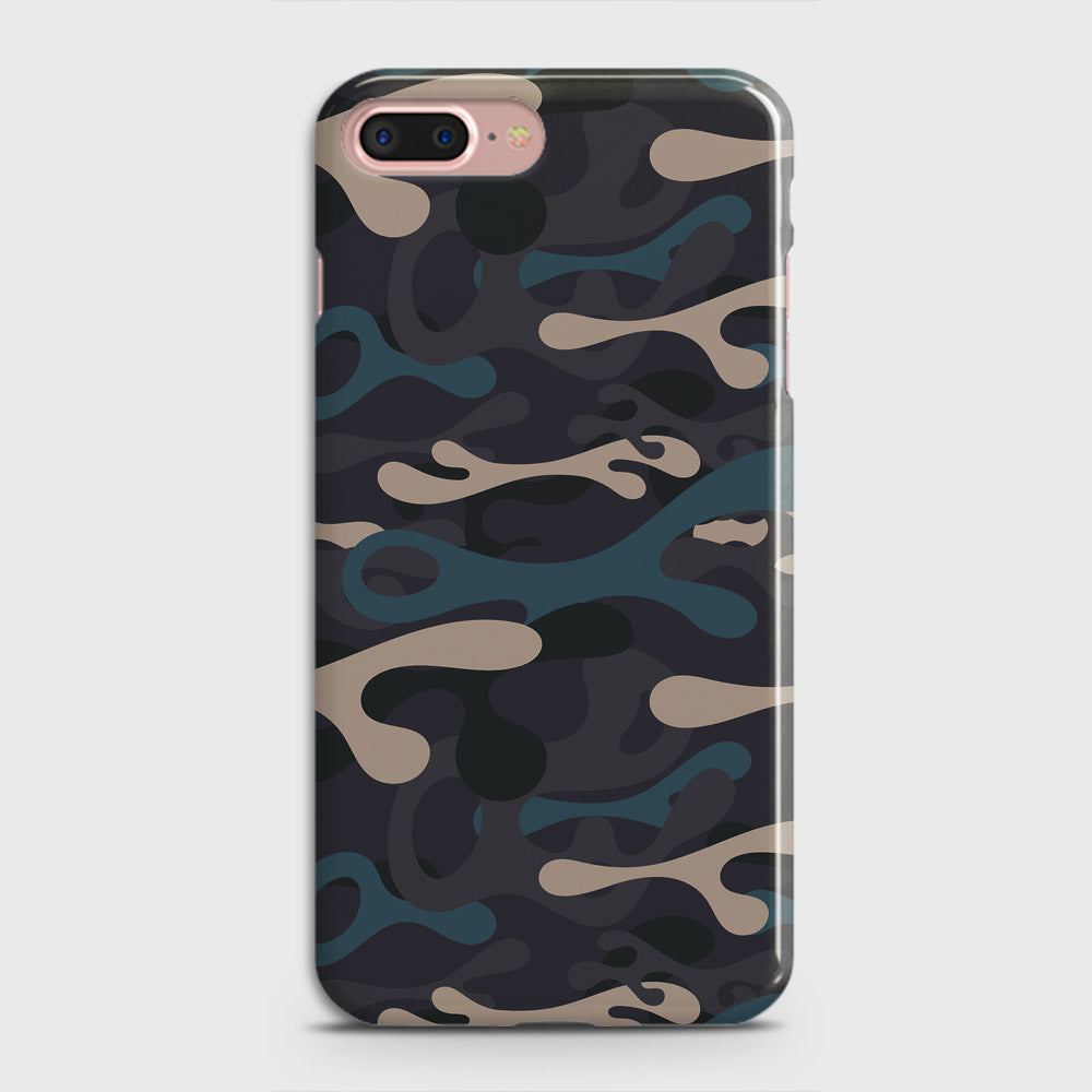 iPhone 7 Plus Cover - Camo Series - Blue & Grey Design - Matte Finish - Snap On Hard Case with LifeTime Colors Guarantee