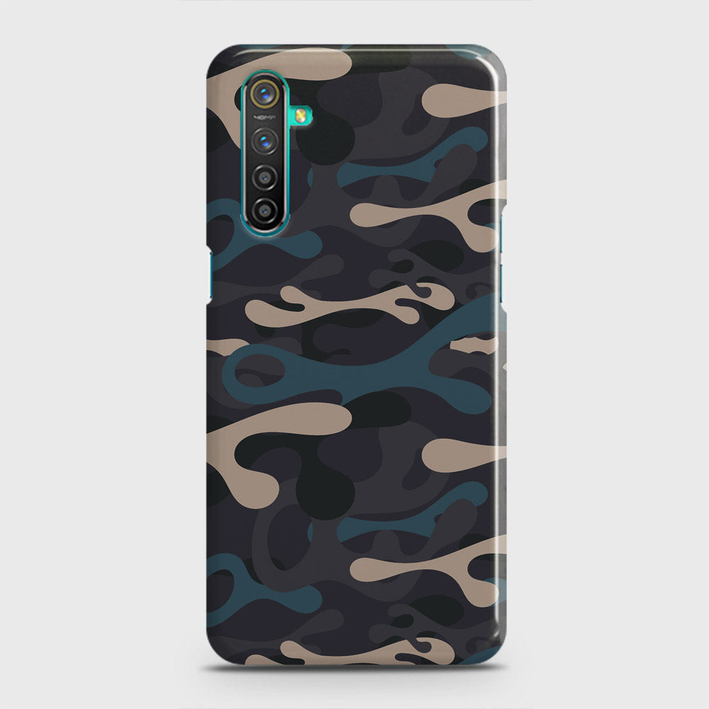 Realme 6s Cover - Camo Series - Blue & Grey Design - Matte Finish - Snap On Hard Case with LifeTime Colors Guarantee