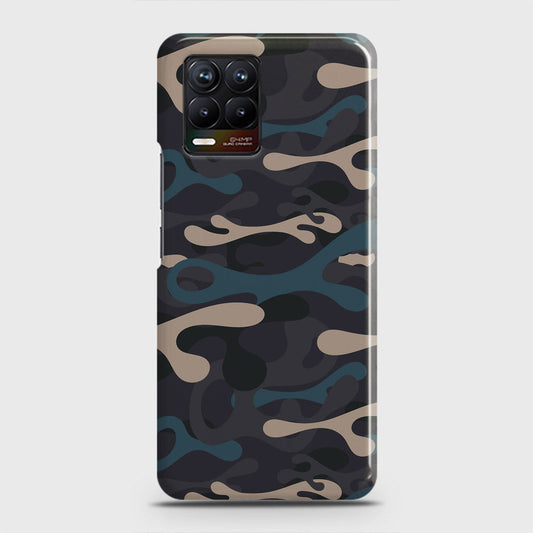 Realme 8 Pro Cover - Camo Series - Blue & Grey Design - Matte Finish - Snap On Hard Case with LifeTime Colors Guarantee