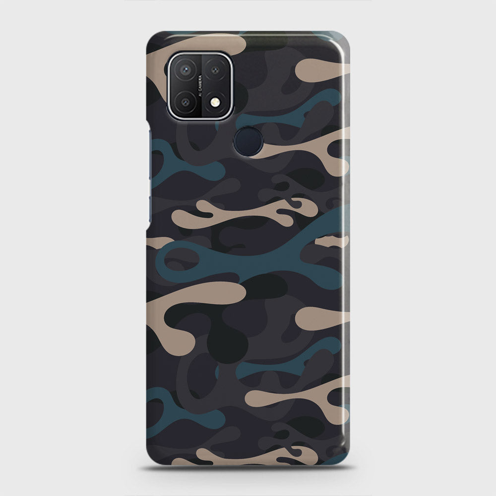 Realme C25s Cover - Camo Series - Blue & Grey Design - Matte Finish - Snap On Hard Case with LifeTime Colors Guarantee