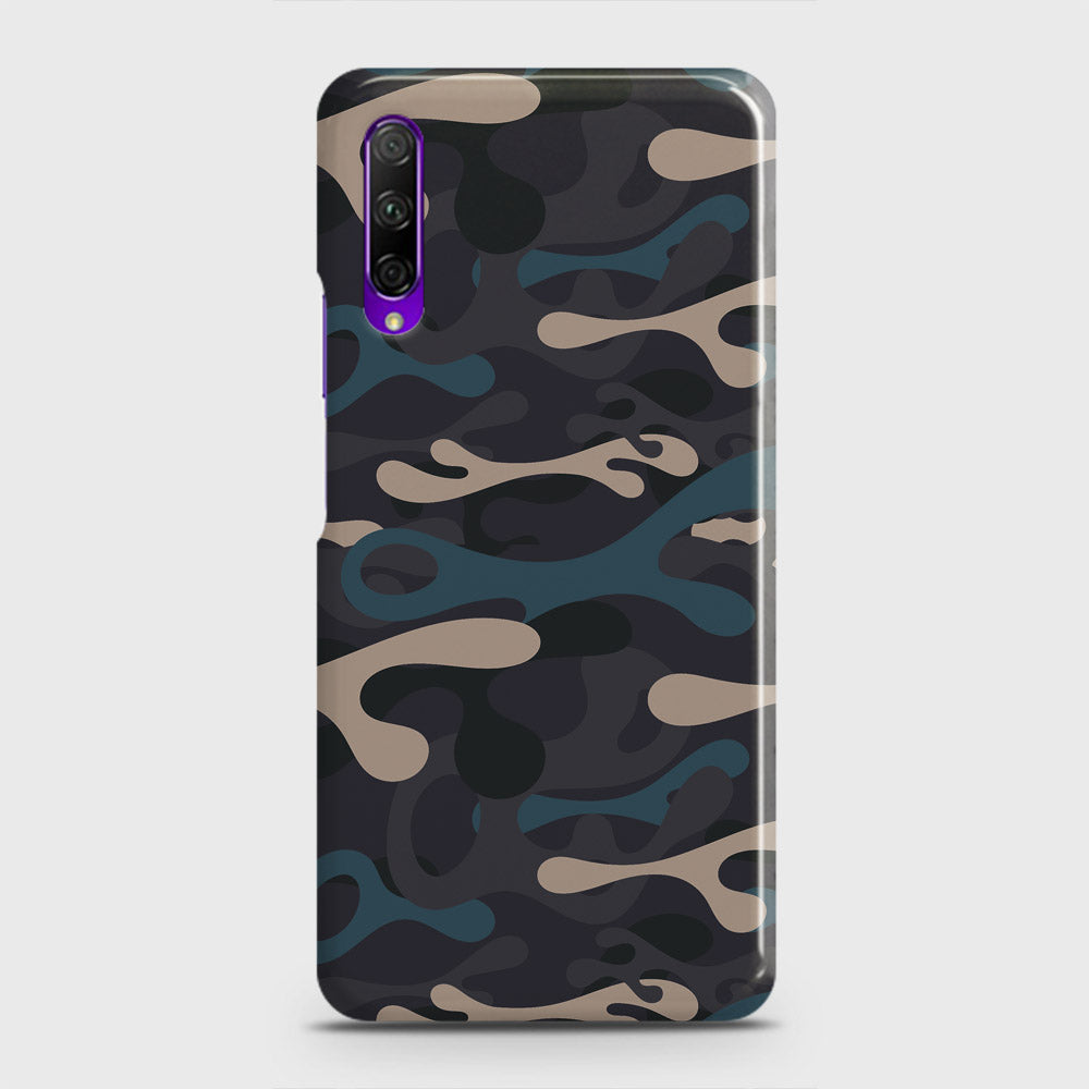 Honor 9X Cover - Camo Series - Blue & Grey Design - Matte Finish - Snap On Hard Case with LifeTime Colors Guarantee