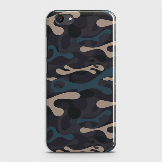 Vivo Y81i Cover - Camo Series - Blue & Grey Design - Matte Finish - Snap On Hard Case with LifeTime Colors Guarantee