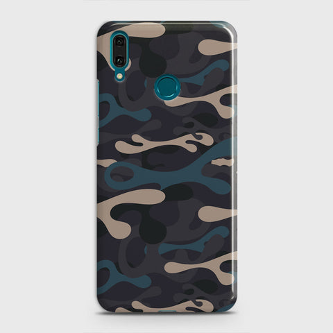 Huawei Nova 3i Cover - Camo Series - Blue & Grey Design - Matte Finish - Snap On Hard Case with LifeTime Colors Guarantee