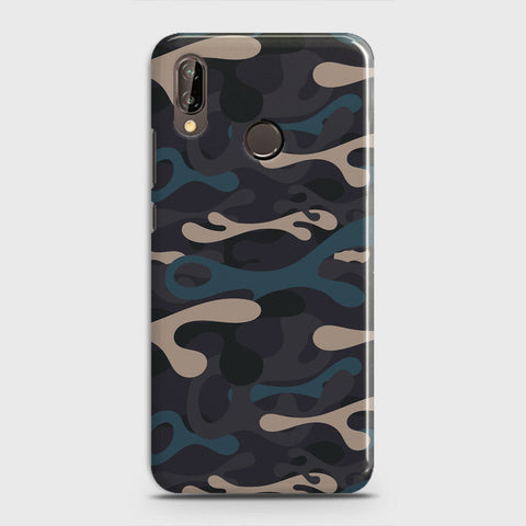 Huawei Nova 3 Cover - Camo Series - Blue & Grey Design - Matte Finish - Snap On Hard Case with LifeTime Colors Guarantee