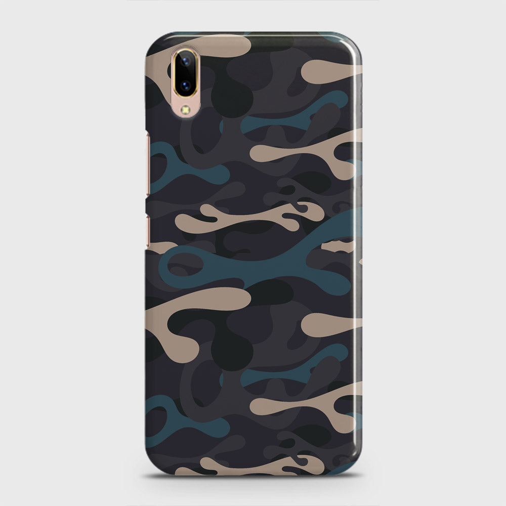 Vivo V11 Pro Cover - Camo Series - Blue & Grey Design - Matte Finish - Snap On Hard Case with LifeTime Colors Guarantee