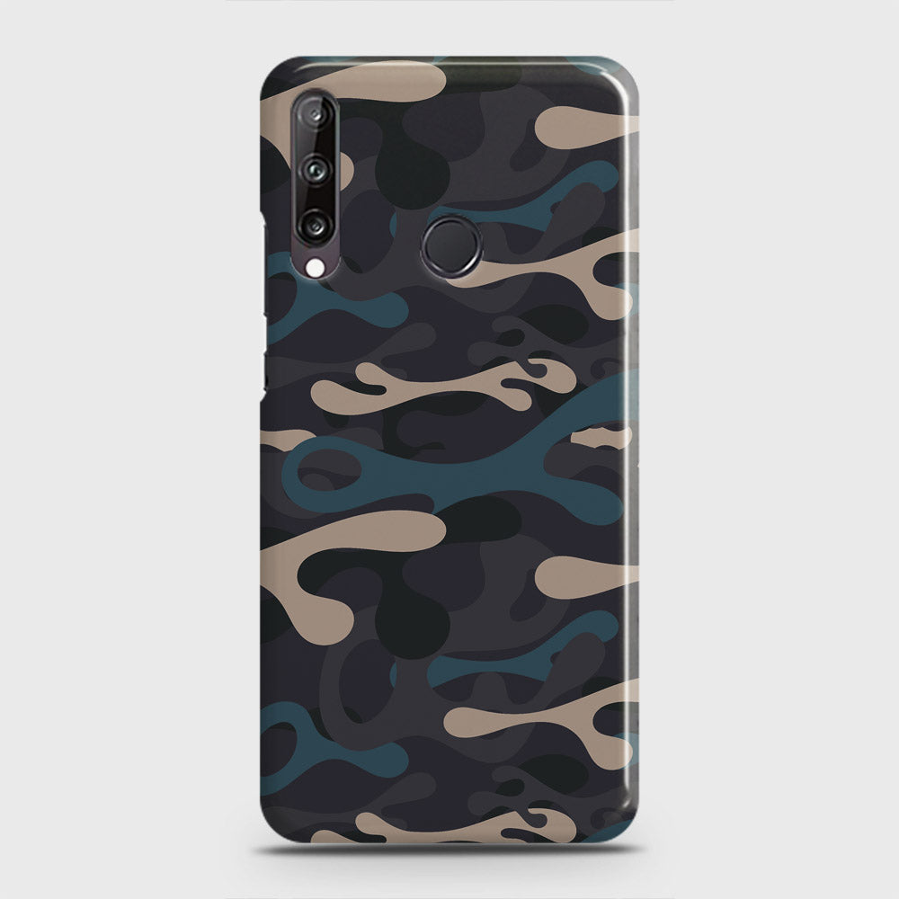 Huawei Y7p  Cover - Camo Series - Blue & Grey Design - Matte Finish - Snap On Hard Case with LifeTime Colors Guarantee