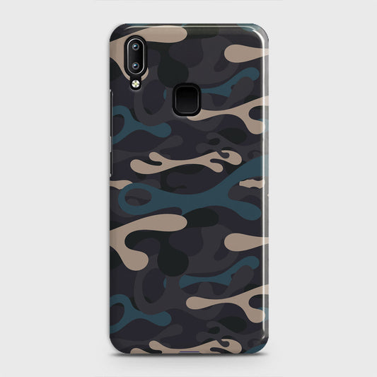 Vivo Y95 Cover - Camo Series - Blue & Grey Design - Matte Finish - Snap On Hard Case with LifeTime Colors Guarantee