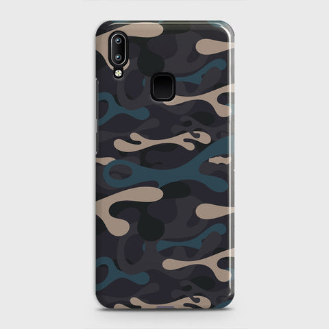 Vivo Y91 Cover - Camo Series - Blue & Grey Design - Matte Finish - Snap On Hard Case with LifeTime Colors Guarantee