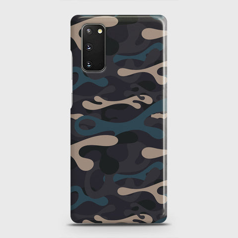 Samsung Galaxy S20 Cover - Camo Series - Blue & Grey Design - Matte Finish - Snap On Hard Case with LifeTime Colors Guarantee