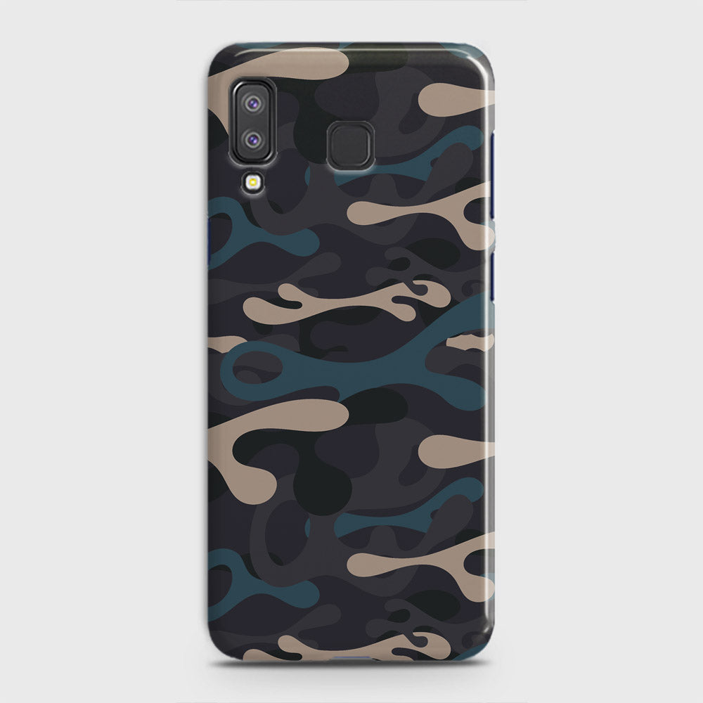 Samsung Galaxy A9 Star Cover - Camo Series - Blue & Grey Design - Matte Finish - Snap On Hard Case with LifeTime Colors Guarantee