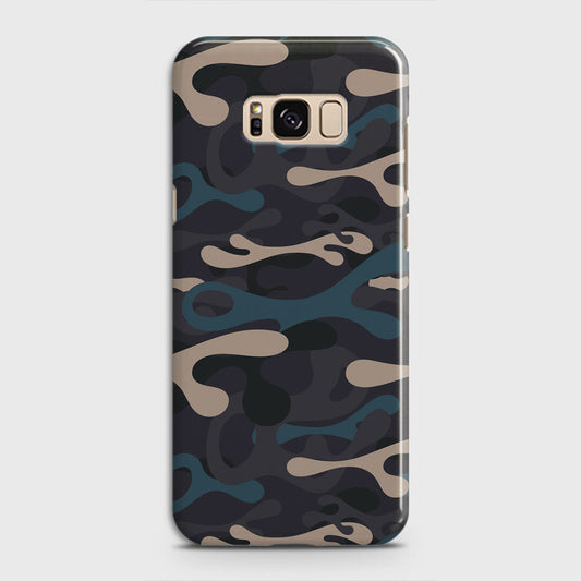 Samsung Galaxy S8 Cover - Camo Series - Blue & Grey Design - Matte Finish - Snap On Hard Case with LifeTime Colors Guarantee