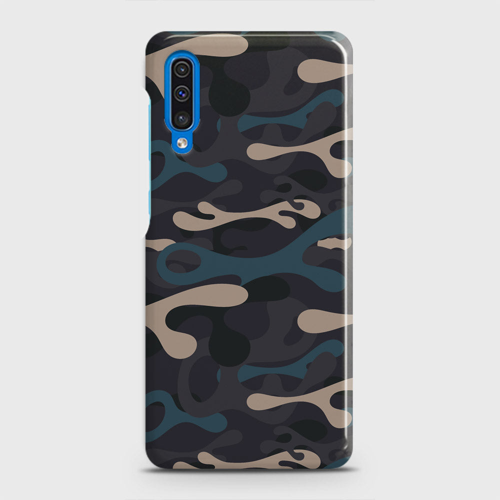 Samsung Galaxy A50 Cover - Camo Series - Blue & Grey Design - Matte Finish - Snap On Hard Case with LifeTime Colors Guarantee