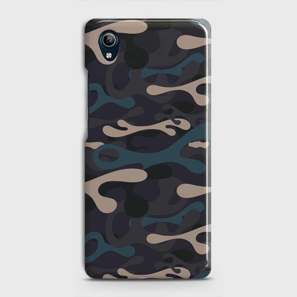 Vivo Y90 Cover - Camo Series - Blue & Grey Design - Matte Finish - Snap On Hard Case with LifeTime Colors Guarantee