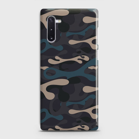 Samsung Galaxy Note 10 Cover - Camo Series - Blue & Grey Design - Matte Finish - Snap On Hard Case with LifeTime Colors Guarantee