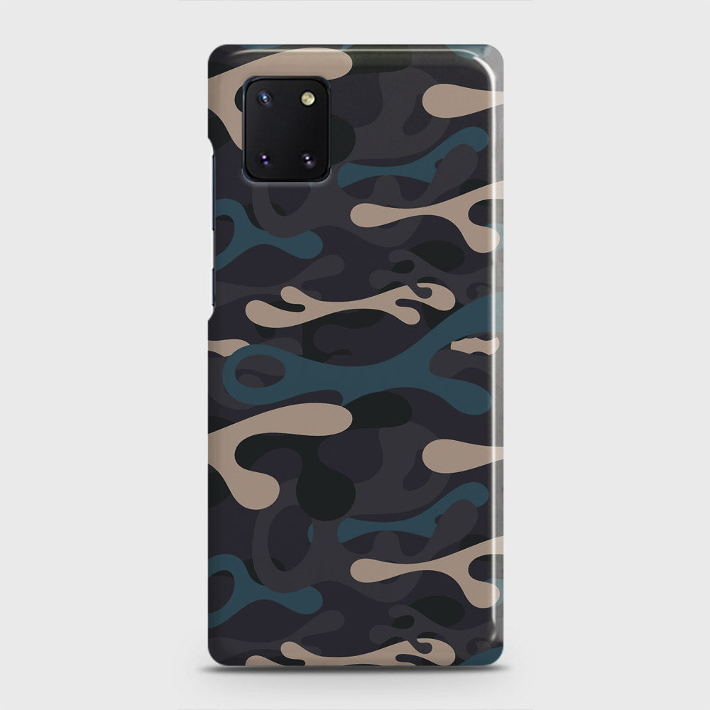 Samsung Galaxy Note 10 Lite Cover - Camo Series - Blue & Grey Design - Matte Finish - Snap On Hard Case with LifeTime Colors Guarantee