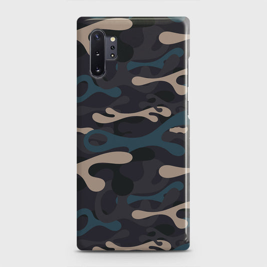 Samsung Galaxy Note 10 Plus Cover - Camo Series - Blue & Grey Design - Matte Finish - Snap On Hard Case with LifeTime Colors Guarantee