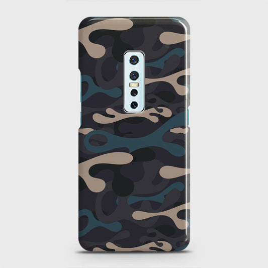 Vivo V17 Pro Cover - Camo Series - Blue & Grey Design - Matte Finish - Snap On Hard Case with LifeTime Colors Guarantee