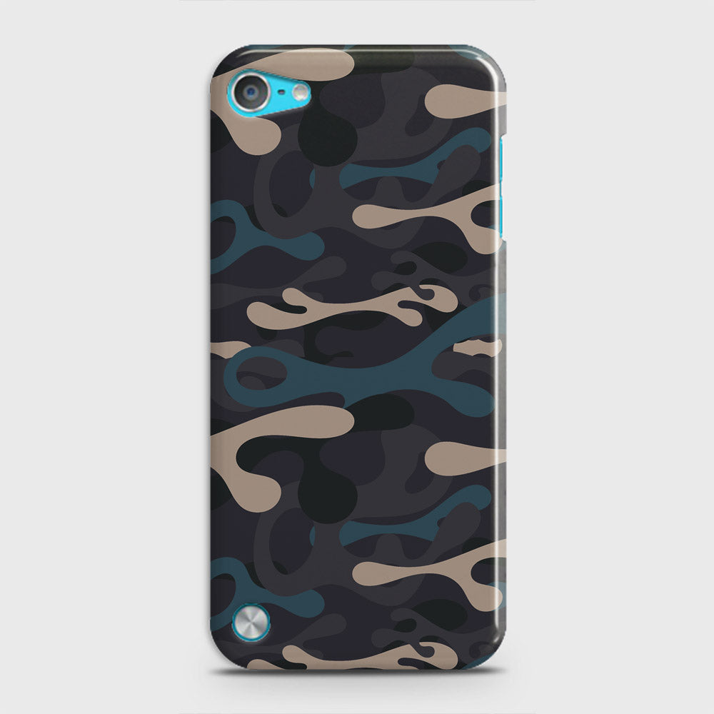 iPod Touch 5 Cover - Camo Series - Blue & Grey Design - Matte Finish - Snap On Hard Case with LifeTime Colors Guarantee