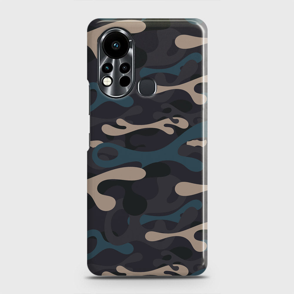 Infinix Hot 11s Cover - Camo Series - Blue & Grey Design - Matte Finish - Snap On Hard Case with LifeTime Colors Guarantee