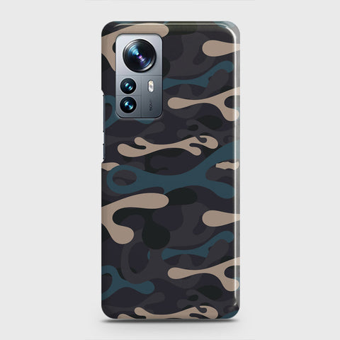 Xiaomi 12x Cover - Camo Series - Blue & Grey Design - Matte Finish - Snap On Hard Case with LifeTime Colors Guarantee