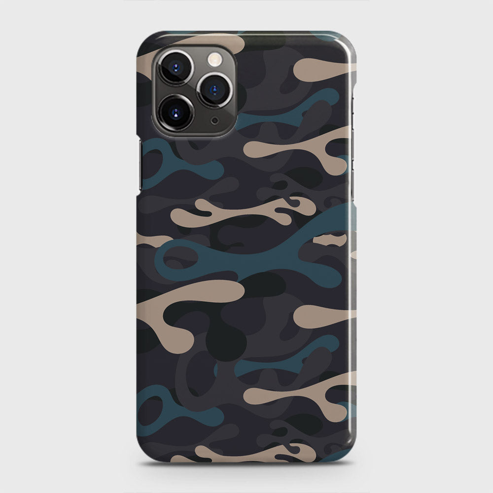 iPhone 11 Pro Max Cover - Camo Series - Blue & Grey Design - Matte Finish - Snap On Hard Case with LifeTime Colors Guarantee